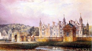 Harlaxton Manor, watercolour by Anthony Salvin