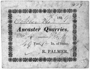 Ancaster Quarries Receipt