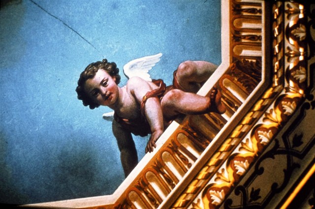 Detail of Gold Room ceiling cherub